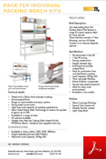 Pack Tek Individual Packing Bench Kits Data Sheet