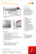 Pack Tek Packing Benches Data Sheet