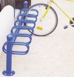 6 Bike Single Sided Single Cycle Rack - Blue