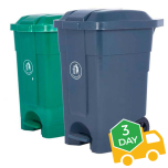 70 litre wheelie bins - pedal bin available as green wheelie bin or grey wheelie bin