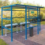 Traditional Smoking Shelters - 3 Perspex Sides