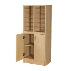 Pigeon Holes with Open Cupboard - 12 Spaces