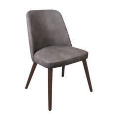 Faux leather dining chair - Grey