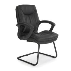 Leather Faced Cantilever Armchair