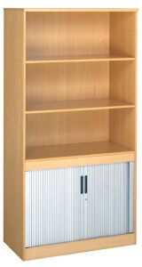 Combination Bookcase with Tambour