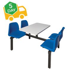 4 Seater Full Welded Canteen Unit - Blue - Double Entry