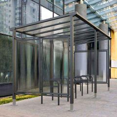 Milan Shelter All-in-one - Cycle Shelter Inc. Rear Cladding & Side Cladding - W2500mm