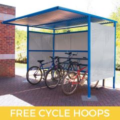 Traditional Cycle Shelters - Perforated Sides 