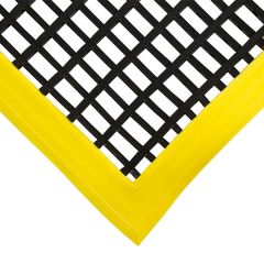 Workstation Safety Mat - Black with Yellow Edging