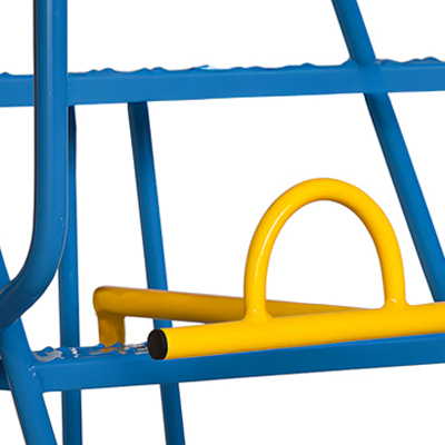 Close up of unique handle design