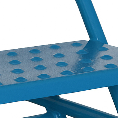 Close up of punched metal tread