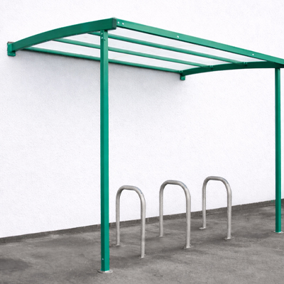 Action shot of Green TUFF Wall Mounted Shelter