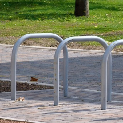 Close up of Sheffield Cycle Hoops