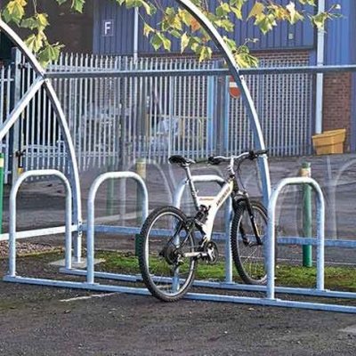 Picture of Sheffield Cycle Rack in Fortis shelter