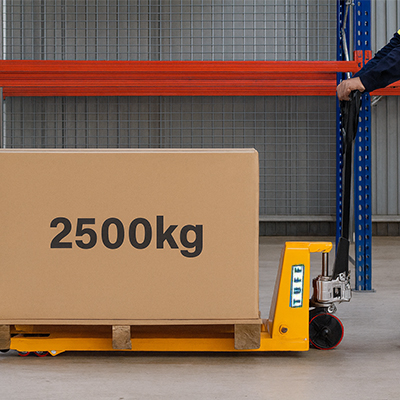 Pallet truck ideal for warehouses