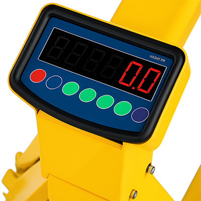 Impressive pallet truck with LED display