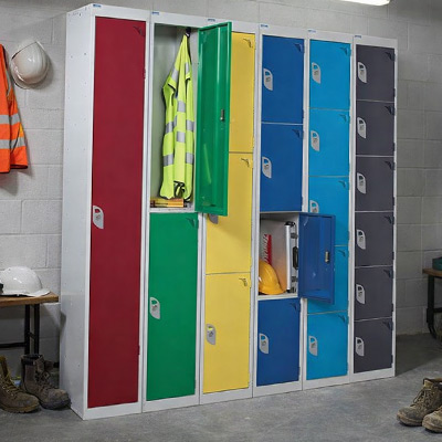 Action shot of Armour Standard Locker in changing room
