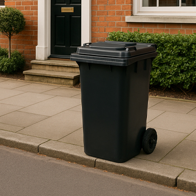 120L Bin on Kerb