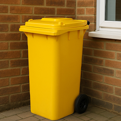 120L Bin Outside House