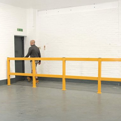 Barrier acting as pedestrian barrier