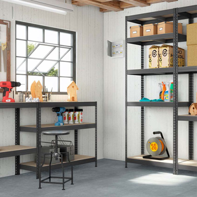 TUFF 400 as a workbench and shelving
