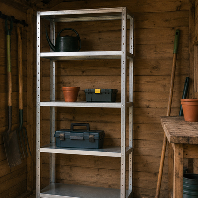 TUFF 80 Shelving in shed environment