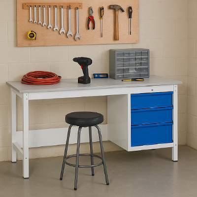 Shop our TUFF heavy duty workbenches with single storage