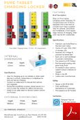 Pure Tablet Charging Lockers - 10 Door - 10 Compartment Data Sheet