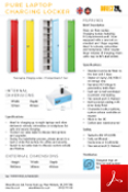 Pure Laptop Charging Lockers - 1 Door - 10 Compartment Data Sheet