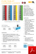 Pure Tablet Charging Lockers - 1 Door - 8 Compartment Data Sheet