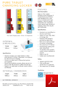 Pure Tablet Charging Lockers - 8 Door - 8 Compartment Data Sheet