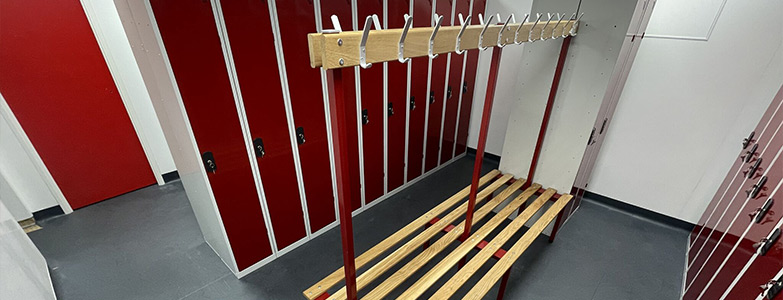 School Project - TUFF Lockers in blue with 3 compartments