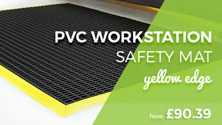 PVC Workstation Mat with Yellow Edge