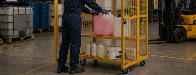 Hazardous Boxwell Mobile Storage Cages