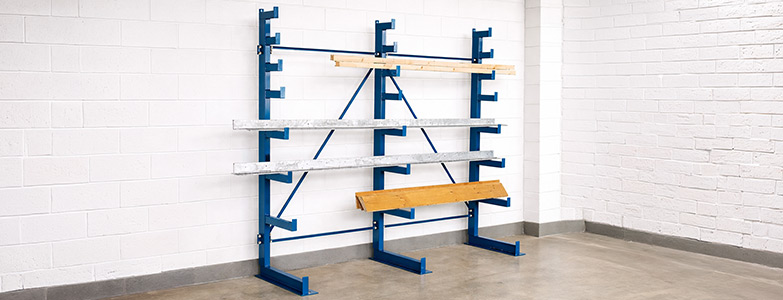 Cantilever Racking against a brick wall