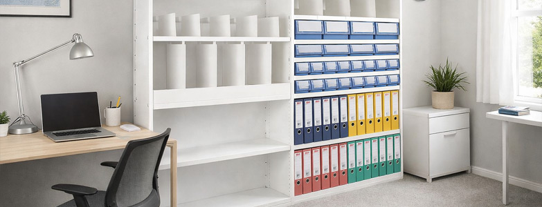 Delta Plus White Office Shelving