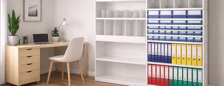 Delta Plus White Office Shelving