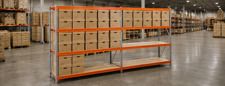 AR Longspan Shelving 2.5m with 3 shelves